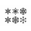 BeWooden Drevené Vianočné ozdoby "Snow Decoration 6x čierna"