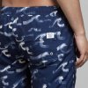 Pánske vzorované plavky "Sandhamn Brushed Waves Navy"