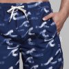 Pánske vzorované plavky "Sandhamn Brushed Waves Navy"