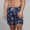 Pánske vzorované plavky "Sandhamn Brushed Waves Navy"