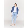 Dámskd mom fit rifle z recyklovanej bavlny „MAIRAA fresh blue"