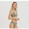 Zelená braletka z biobavlny "Core Triangle Bralette Seaweed"