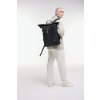Čierny batoh "ROLLTOP 2.0 MONOCHROME black" z recyklovaných plastov z oceánov