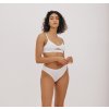 Biela elastická tenclová braletka "Soft Touch Cut-Out Bralette White"