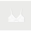 Biela elastická tenclová braletka "Soft Touch Cut-Out Bralette White"