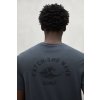 Pánske tmavošedé tričko s potlačou na chrbte "TIMBU dark indigo“