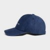 Unisex modrá menčestrová šiltovka s výšivkou "Soft Cap Slussen Curduroy Forever Lost Navy Black Iris"