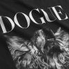 Dámske čierne tričko s potlačou „Visby Dogue Cover Black“