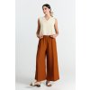 Dámske cullote nohavice s prímesou ľanu „DADU PANTS clay“