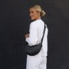 Čierna kabelka "PUFFER MOON BAG SMALL MONOCHROME black" z recyklovaných plastov z oceánu