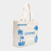 Plátená plážová taška s potlačou „Beach Bag Sundre Beach Collage Off-White“