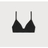 Čierna braletka z biobavlny "Flex Triangle Bralette Black" (Veľkosť L)