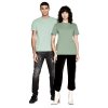 Unisex zelenomodré tričko "BASIC Sage Green" (Veľkosť L)