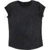 Dámske tričko "ROLLED SLEEVE Stone Washed Black" (Veľkosť L)