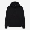 Dámska čierna mikina s polovičným zipsom "HALF-ZIP HOODIE Black" (Veľkosť XXL)