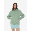 Dámska zelená mikina s polovičným zipsom "HALF-ZIP HOODIE Bamboo Green" (Veľkosť XXL)