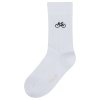 Unisex rebrované ponožky s výšivkou "Ribbed Embroidery white/bike" (Veľkosť 43-46)