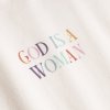 Dámske tričko s potlačou "Vadstena God is a Woman Off-White" (Veľkosť XS)