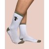 Ponožky s výšivkou "Doggie Socks White" (Veľkosť 42-46)