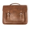 Hnedá vegánska aktovka "14 Inch Classic Satchel Chestnut"