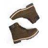 Pánske hnedé členkové topánky „Dock Boots Dark Brown Vegan Suede“