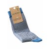 Proužkaté ponožky z biobavlny - modrá/bílá (Velikost 35-38)