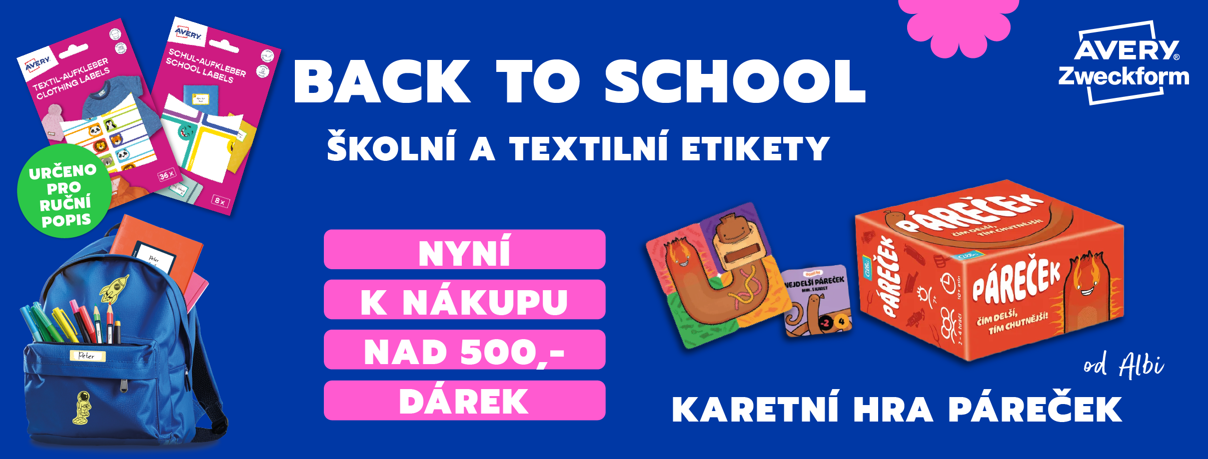 Dárek k sortimentu Back to school Avery Zweckform | etikety-stitky.cz