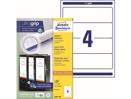 Samolepicí etikety na pořadače 59x192 mm Avery Zweckform L6061-100