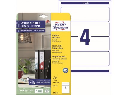 Samolepicí etikety na pořadače 61x192 mm Avery Zweckform L4761-10