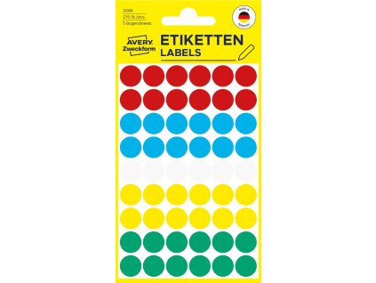 Kulaté značkovací etikety Avery Zweckform 3088