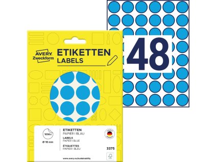 Samolepicí kolečka Ø 18 mm Avery Zweckform 3375
