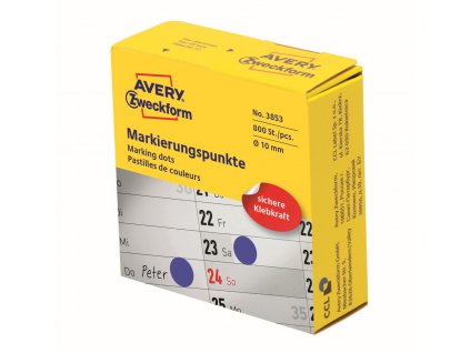 Kulaté značkovací body Ø 10 mm Avery Zweckform 3853