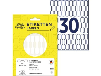 Etikety na šperky 49x10 mm Avery Zweckform 3335