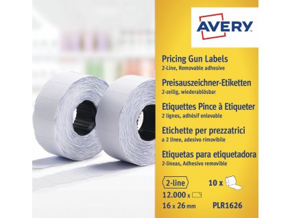Snímatelné etikety do etiketovacích kleští 26x16 mm Avery Zweckform PLR1626
