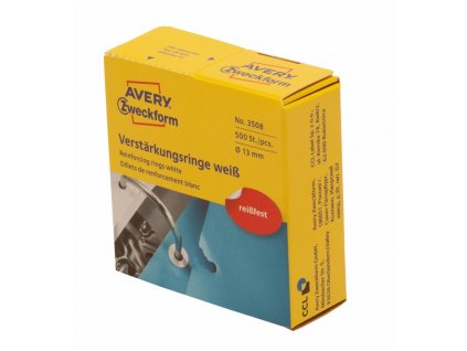 Zpevňovací kroužky bílé Ø 13 mm Avery Zweckform 3508