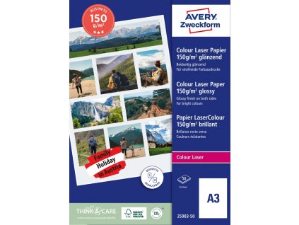 Papír pro laserové tiskárny A3 150 g/m² Avery Zweckform 25983-100