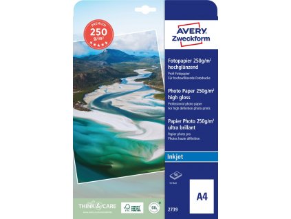Fotografický papír A4 250 g/m² Avery Zweckform 2739