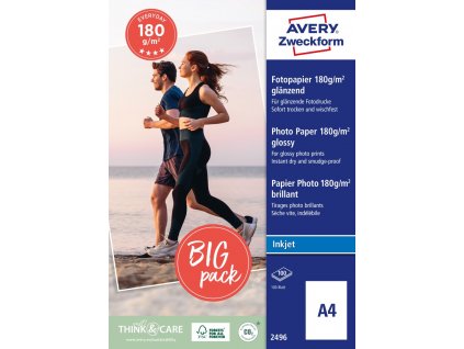 Fotografický papír A4 180 g/m² Avery Zweckform 2496