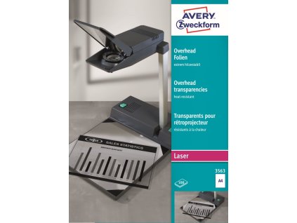 Projektorové fólie A4 Avery Zweckform 3563