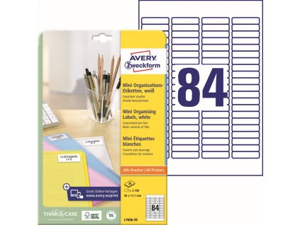 Samolepicí etikety 46x11,1 mm Avery Zweckform L7656-25