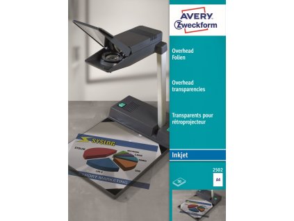Projektorové fólie A4 Avery Zweckform 2502