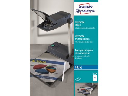 Projektorové fólie A4 Avery Zweckform 2504