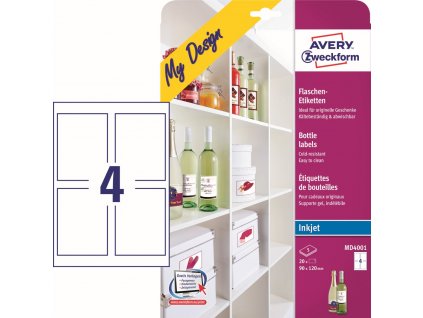 Etikety na lahve 90x120 mm Avery Zweckform MD4001