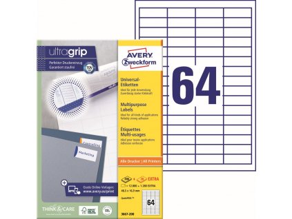 Samolepicí etikety 48,5x16,9 mm Avery Zweckform 3667-200