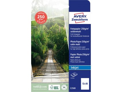 Fotografický papír 13x18 cm 250 g/m² Avery Zweckform C2580