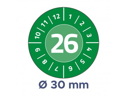 Samolepicí revizní štítky Ø 30 mm Avery Zweckform 6944-2026