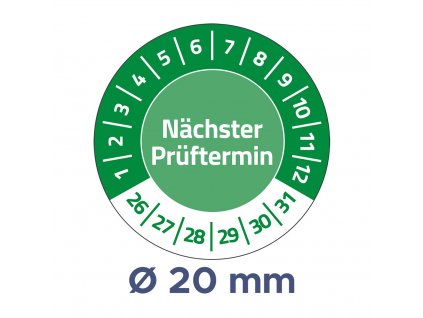 Samolepicí revizní štítky Ø 20 mm Avery Zweckform 6987-2026