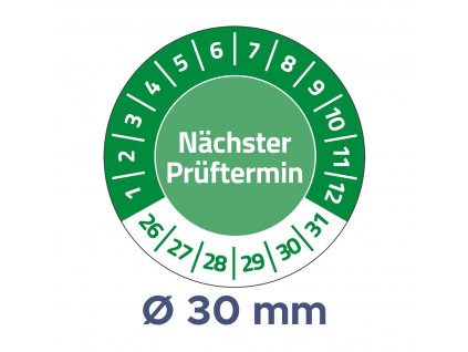 Samolepicí revizní štítky Ø 30 mm Avery Zweckform 6988-2026