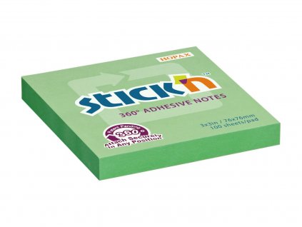 Samolepicí bloček 360° 76x76 mm Stick'n by Hopax 21552