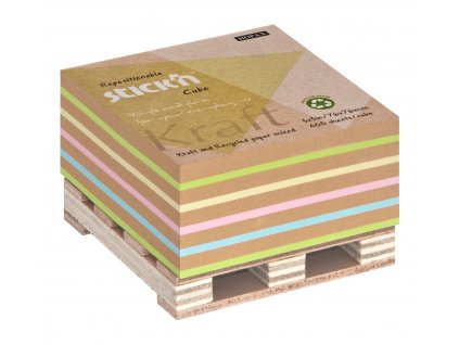 Samolepicí kostka Kraft 76x76 mm Stick'n by Hopax 21817